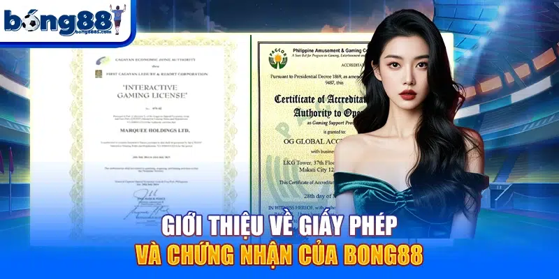 Giới thiệu về giấy phép và chứng nhận của BONG88