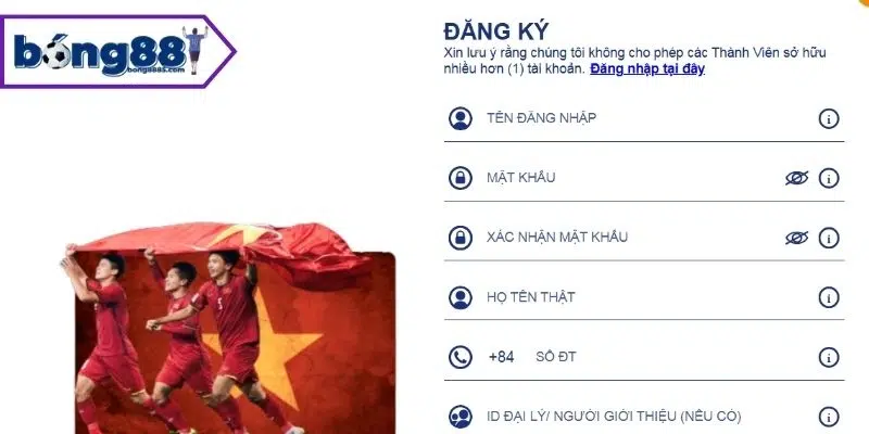 Đăng ký Bong88